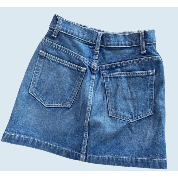 REFORMATION Jeans Alison Front Button Denim Mini Skirt Size 26 / 2 - Picture 6 of 8